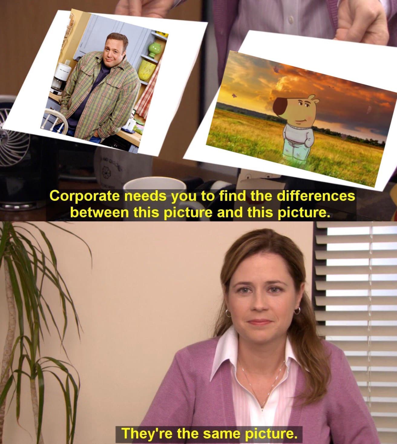 tik tok memes - Corporate needs you to find the differences between this picture and this picture. They're the same picture.